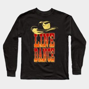 Line Dance Western Dance Logo Long Sleeve T-Shirt